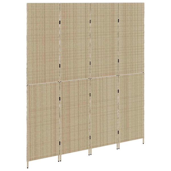 Huonejakaja Beige 195 x 200 cm polyrottinki