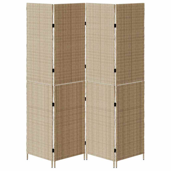 Huonejakaja Beige 195 x 200 cm polyrottinki