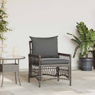 Harmaa puutarhan tuoli Olimpias 60x70x78cm (polyrottinki)