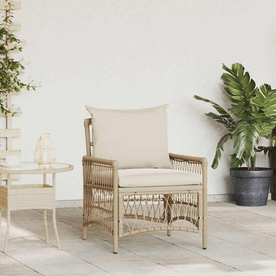 Beige puutarhan tuoli Caitlynn 60x70x78cm (polyrottinki)