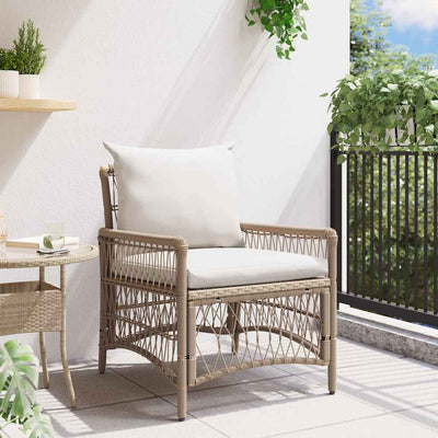 Beige puutarhan tuoli Caitlynn 60x70x78cm (polyrottinki)