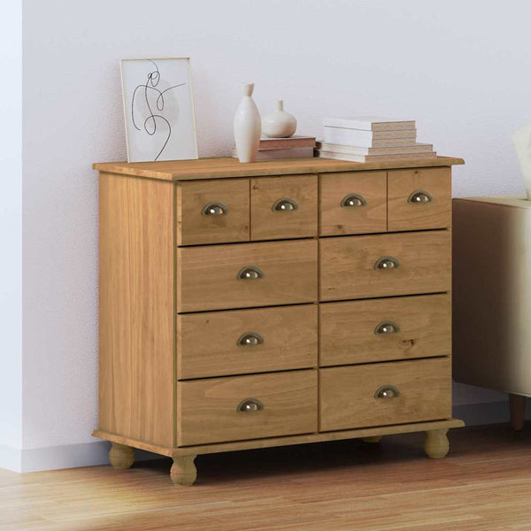 Laatikosto ASKIM Ruskea 91 x 40 x 79 cm Täysi Mänty