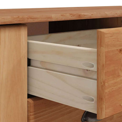 Sivupöytä ASKIM Ruskea 133.5 x 40 x 79 cm Täysi mänty