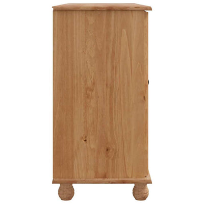 Sivupöytä ASKIM Ruskea 133.5 x 40 x 79 cm Täysi mänty