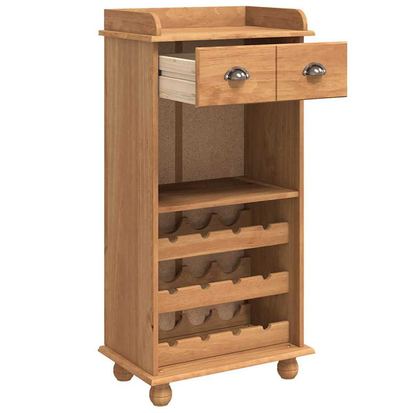 Ruskea viinikaappi askim Danuc 57x37x114cm (mänty)