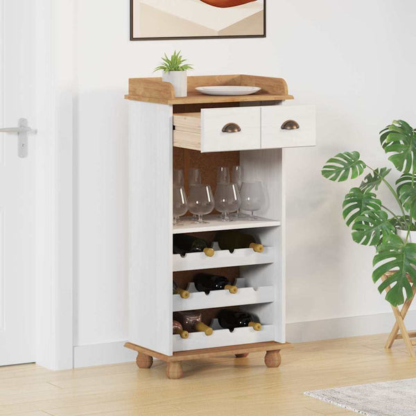 Valkoinen viinikaappi askim Zafia 57x37x114cm (mänty)