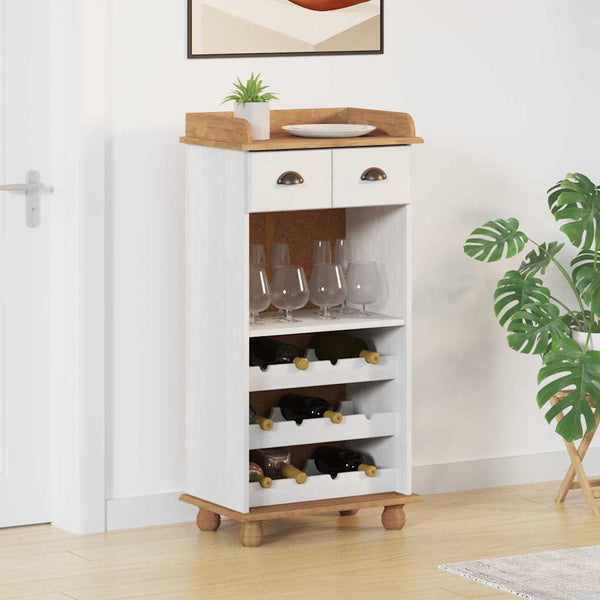 Valkoinen viinikaappi askim Zafia 57x37x114cm (mänty)