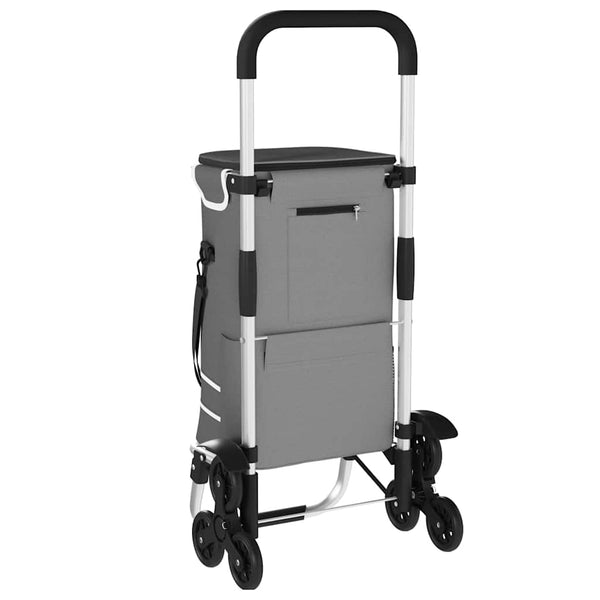 Ostoskori Harmaa 47 x 39 x 100.5 cm Oxford-kangas