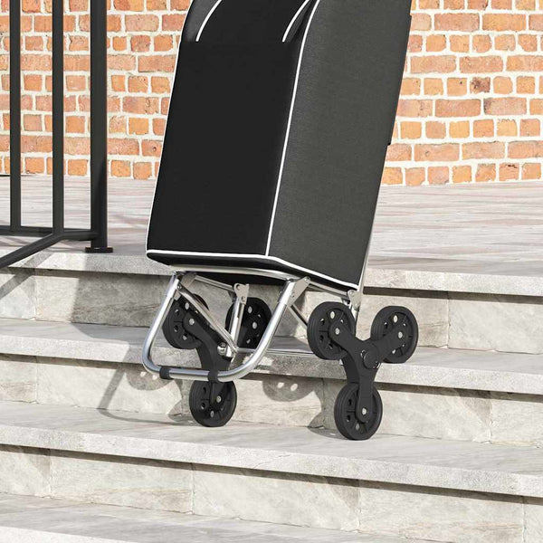 Ostoskori Musta 39,5 x 33 x 93 cm Oxford-kangas
