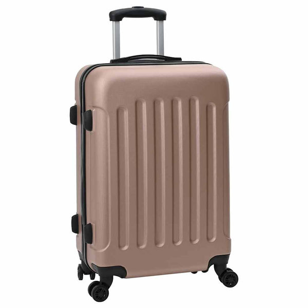 Matkalaukku lukkoon 3 kpl Ruusukulta 50 x 31 x 78 cm ABS-muovi