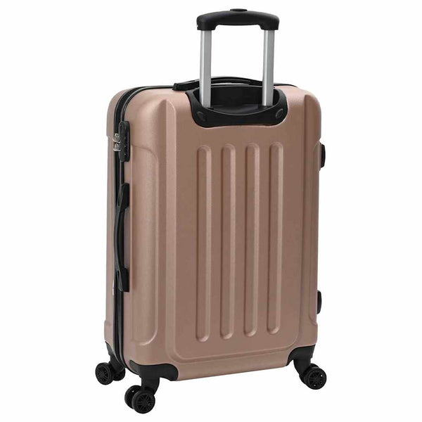 Matkalaukku lukkoon 3 kpl Ruusukulta 50 x 31 x 78 cm ABS-muovi