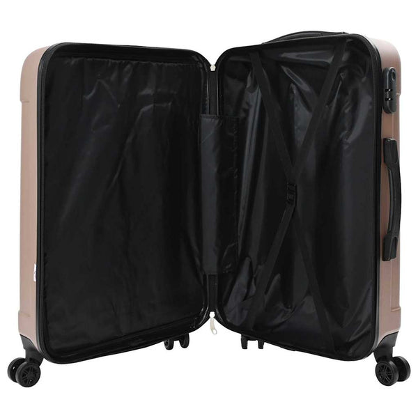Matkalaukku lukkoon 3 kpl Ruusukulta 50 x 31 x 78 cm ABS-muovi
