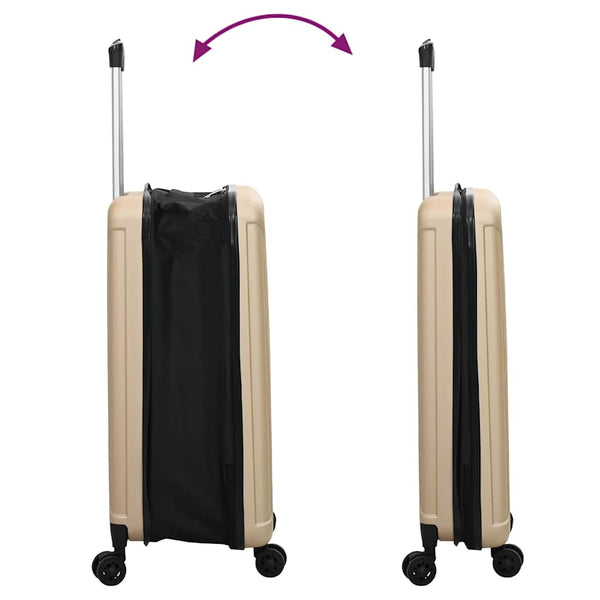 Matkalaukku lukkoon Samppanja 50 x 30 x 76 cm ABS-muovi