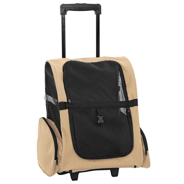 Lemmikkikärryt 3-in-1 kuviointi hiekka 48x32x(57-106) cm Oxford-kangas