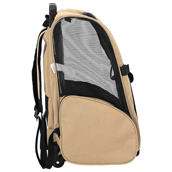 Lemmikkikärryt 3-in-1 kuviointi hiekka 48x32x(57-106) cm Oxford-kangas