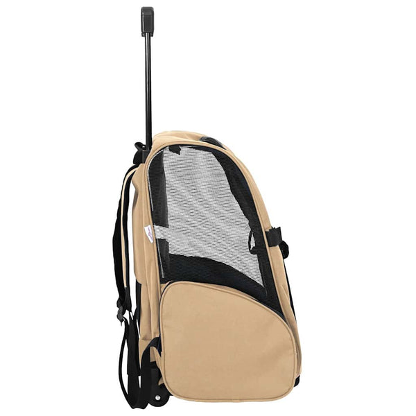 Lemmikkikärryt 3-in-1 kuviointi hiekka 48x32x(57-106) cm Oxford-kangas