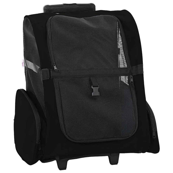 Lemmikkikärryt 3-in-1 Musta 48x32x(57-106) cm Oxford-kangas