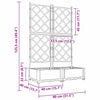 Puutarha ruukku 2 kpl Ruskea 80 x 40 x 125,5 cm PP