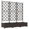 Puutarha ruukku 3 kpl Ruskea 120 x 40 x 125,5 cm PP