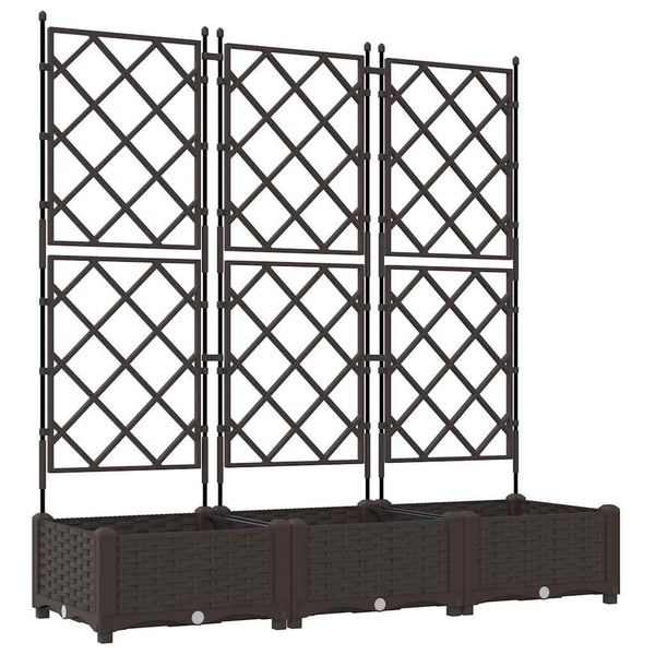 Puutarha ruukku 3 kpl Ruskea 120 x 40 x 125,5 cm PP