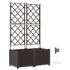Puutarha ruukku 2 kpl Ruskea 80 x 40 x 142 cm PP