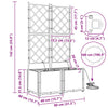 Puutarha ruukku 2 kpl Ruskea 80 x 40 x 142 cm PP
