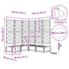 Puutarha ruukku 5 kpl Ruskea 120 x 120 x 126 cm PP