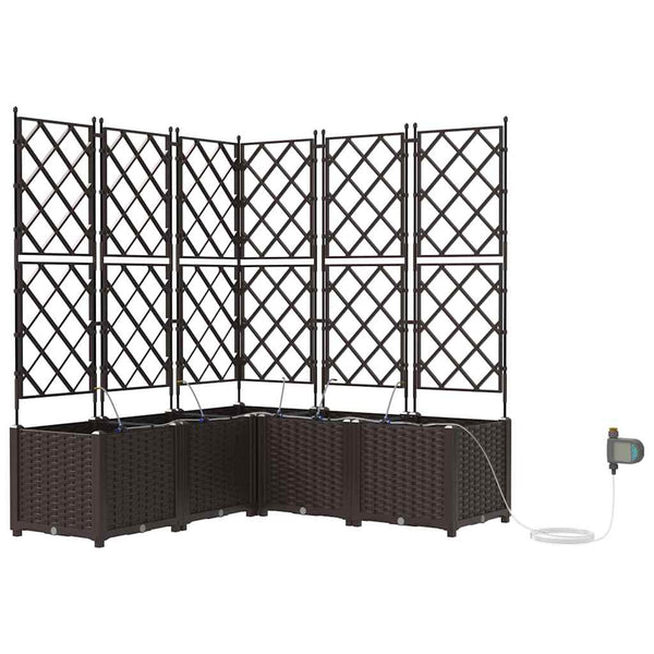 Puutarha ruukku 5 kpl Ruskea 120 x 120 x 142 cm PP