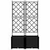 Puutarha ruukku 2 kpl Musta 80 x 40 x 143 cm PP