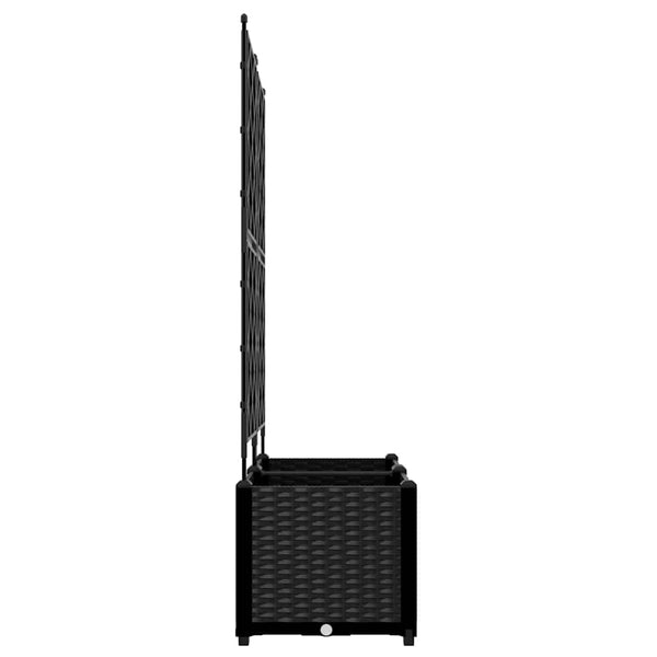 Puutarha ruukku 2 kpl Musta 80 x 40 x 143 cm PP