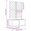 Puutarha ruukku 2 kpl Musta 80 x 40 x 143 cm PP