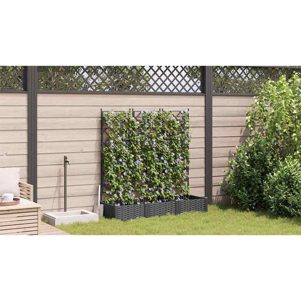 Puutarha ruukku 3 kpl Musta 120 x 40 x 125,5 cm PP
