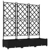 Puutarha ruukku 3 kpl Musta 120 x 40 x 125,5 cm PP