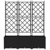 Puutarha ruukku 3 kpl Musta 120 x 40 x 143 cm PP