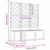 Puutarha ruukku 3 kpl Musta 120 x 40 x 143 cm PP