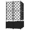 Puutarha ruukku 3 kpl Musta 80 x 80 x 143 cm PP