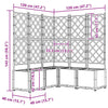 Puutarha ruukku 5 kpl Musta 120 x 120 x 143 cm PP