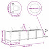 Puutarha ruukku 4 kpl Musta 160 x 40 x 37,5 cm PP