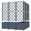 Puutarha ruukku 5 kpl Harmaa 120 x 120 x 143 cm PP