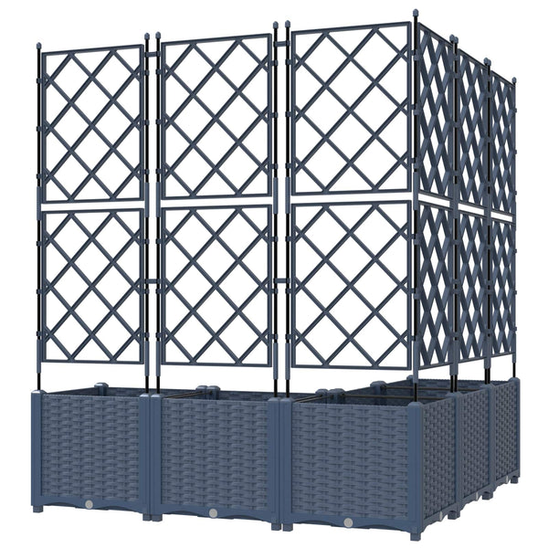 Puutarha ruukku 5 kpl Harmaa 120 x 120 x 143 cm PP
