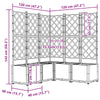 Puutarha ruukku 5 kpl Harmaa 120 x 120 x 143 cm PP