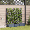Puutarha ruukku 3 kpl Harmaa 120 x 40 x 126 cm PP