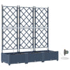 Puutarha ruukku 3 kpl Harmaa 120 x 40 x 126 cm PP