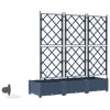 Puutarha ruukku 3 kpl Harmaa 120 x 40 x 126 cm PP