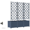 Puutarha ruukku 3 kpl Harmaa 120 x 40 x 142 cm PP