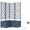 Puutarha ruukku 3 kpl Harmaa 80 x 80 x 142 cm PP