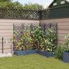 Puutarha ruukku 5 kpl Harmaa 120 x 120 x 126 cm PP
