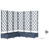 Puutarha ruukku 5 kpl Harmaa 120 x 120 x 126 cm PP