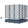 Puutarha ruukku 5 kpl Harmaa 120 x 120 x 126 cm PP