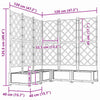 Puutarha ruukku 5 kpl Vaaleanharmaa 120 x 120 x 125,5 cm PP